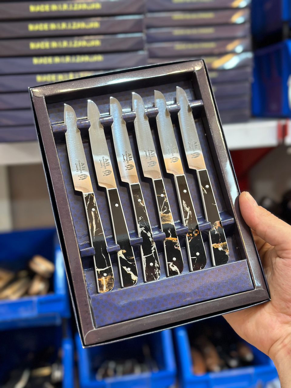 کارد میوه خوری 6تایی دسته مشکی