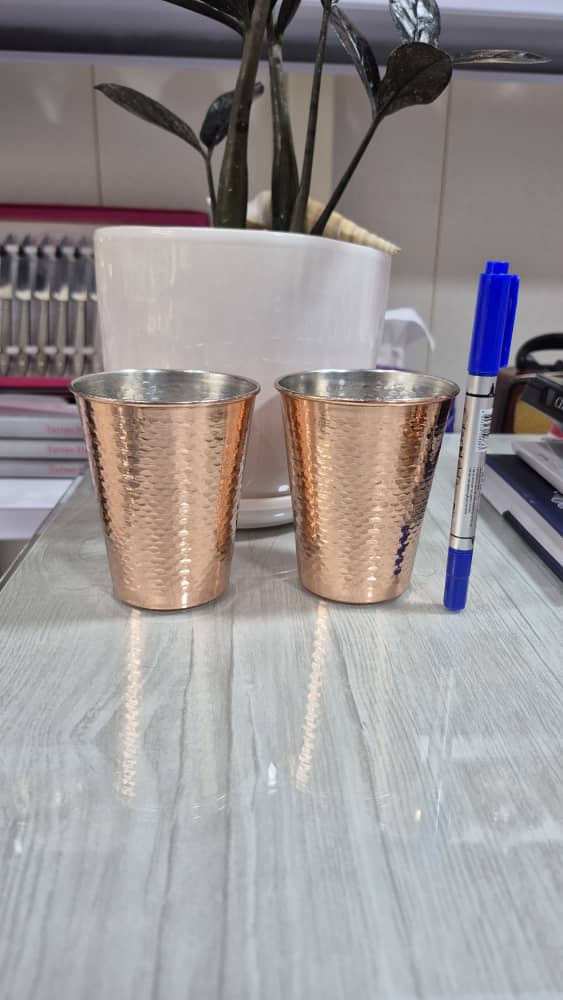 لیوان مسی استوانه ای چکشی زنجان