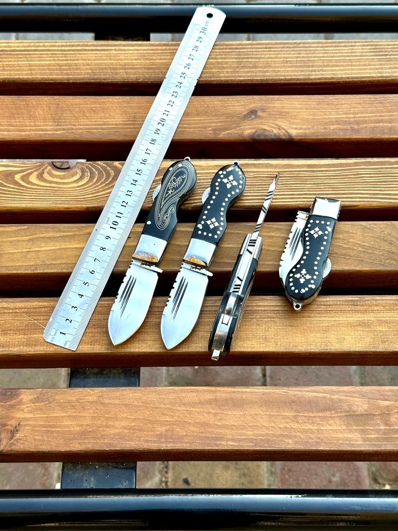 چاقو ضامندار بابا امیر بادامی 17سانت